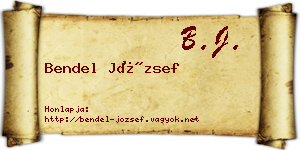 Bendel József névjegykártya